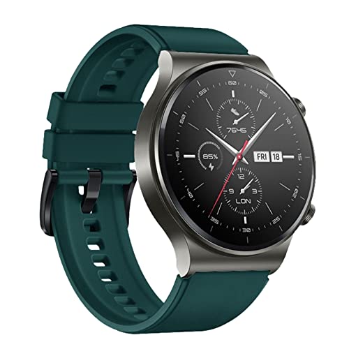 YHC Armband für Huawei Watch GT2 Pro,Silikon Ersatzarmbänder Kompatibel mit Huawei Watch GT2 46mm (Armeegrün) von YHC