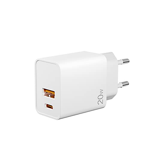 20W USB C Charger, YHEMI Wall Charger USB A&USB C 20W Dual Port with Power Delivery and Quick Charge 3.0 Compatible with iPhone/Pad/MacBook, Google Pixel 6 Pro, Galaxy, Huawei, Xiaomi and More, MD101 von YHEMI