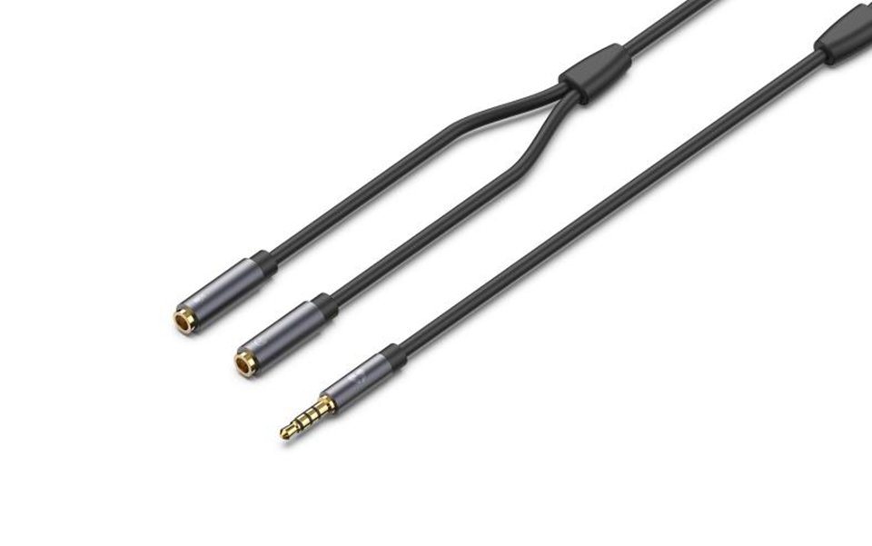 YHEMI Audio Klinken 0.3M Y-Adapter Kabel - 3,5mm Stecker auf 2x 3,5mm Buchse Audio-Kabel, (30 cm) von YHEMI