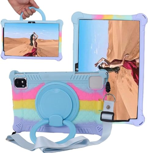 YHFZR Hülle Stoßfest Leicht Case 360 Drehgriff und Ständer Kinder Hülle für Black-View Tab7 WiFi/Tab8 WiFi Tablet 10,1 Zoll, OSCAL Pad70 /OSCAL Pad60, Bunt von YHFZR