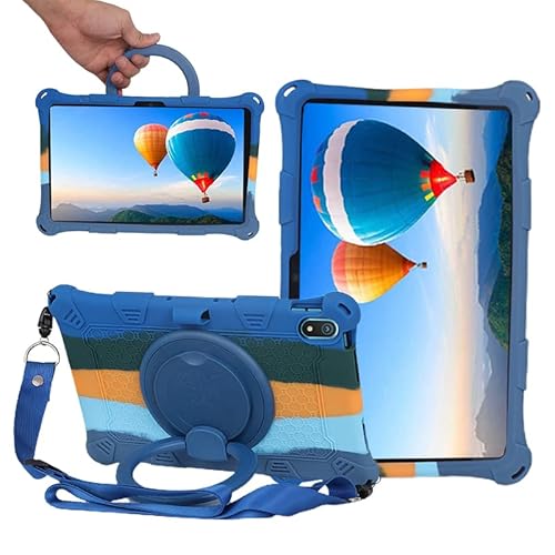 YHFZR Hülle für AGM Pad P2 Tablet 11 Zoll, Stoßfest Leicht Case 360 Drehgriff und Ständer Kinder Hülle für AGM Pad P2 Tablet 11 Zoll, Dunkel Blau von YHFZR