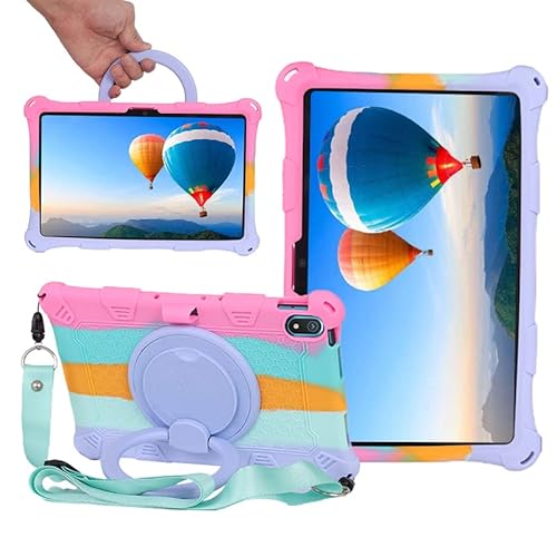 YHFZR Hülle für AGM Pad P2 Tablet 11 Zoll, Stoßfest Leicht Case 360 Drehgriff und Ständer Kinder Hülle für AGM Pad P2 Tablet 11 Zoll, Rose von YHFZR