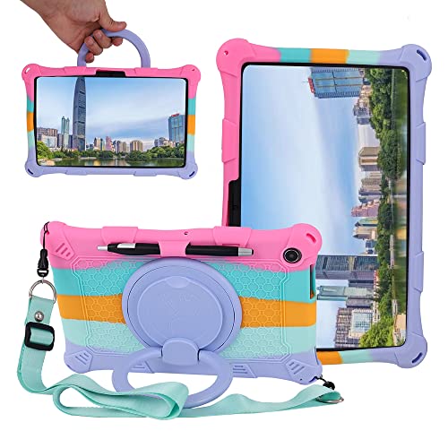 YHFZR Hülle für ALLDOCUBE iPlay 50, Stoßfest Leicht Case 360 Drehgriff und Ständer Kinder Hülle für ALLDOCUBE iPlay 50 10,4 Zoll, Rose von YHFZR