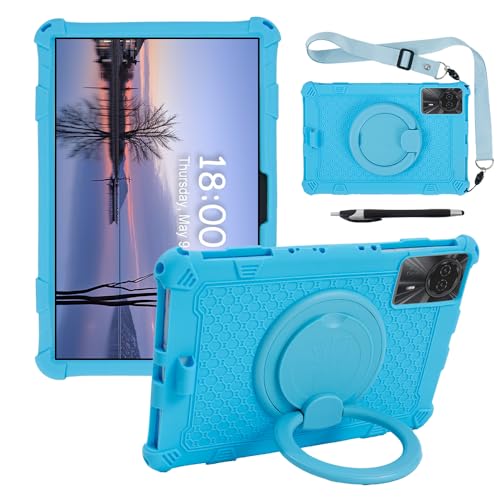 YHFZR Hülle für DOOGEE U11 Pro Tablet 11 Zoll, Stoßfest Leicht Case 360 Drehgriff und Ständer Kinder Hülle für DOOGEE U11 Pro Tablet 11 Zoll, Blau von YHFZR