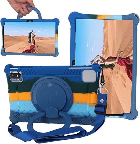 YHFZR Hülle für Doogee T20S/Doogee T20 Tablet, Stoßfest Leicht Case 360 Drehgriff und Ständer Kinder Hülle für Doogee T20S/Doogee T20 10,4 Zoll, Dunkel Blau von YHFZR