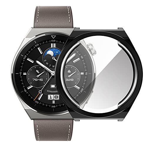 YHFZR Hülle für Huawei Watch GT 3 Pro 43mm, Ultra Schlank Silicone Schutzhülle Abdeckung Case Cover für Huawei Watch GT 3 Pro 43mm, Schwarz von YHFZR