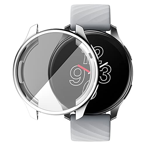 YHFZR Hülle für OnePlus Watch 46mm, Ultra Schlank Silicone Schutzhülle Abdeckung Case Cover für OnePlus Watch 46mm, Silber von YHFZR