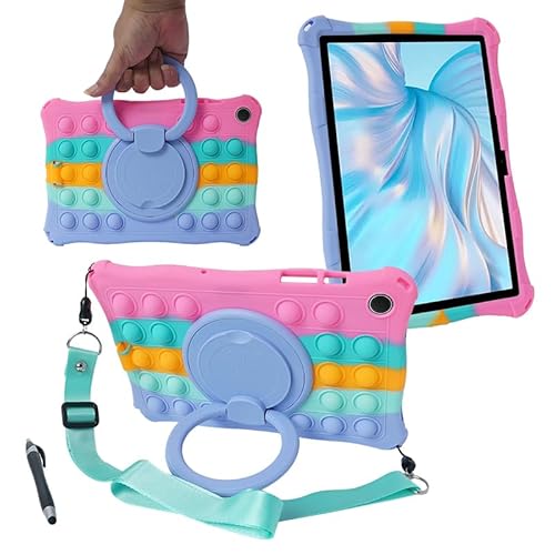 YHFZR Hülle für Samsung Tab A9+ 11'' 2023, Stoßfest Leicht Case Drehgriff und Ständer Kinder Hülle für Samsung Galaxy Tab A9+ 11'' 2023 Model (SM-X210/X216/X218), Bunt von YHFZR