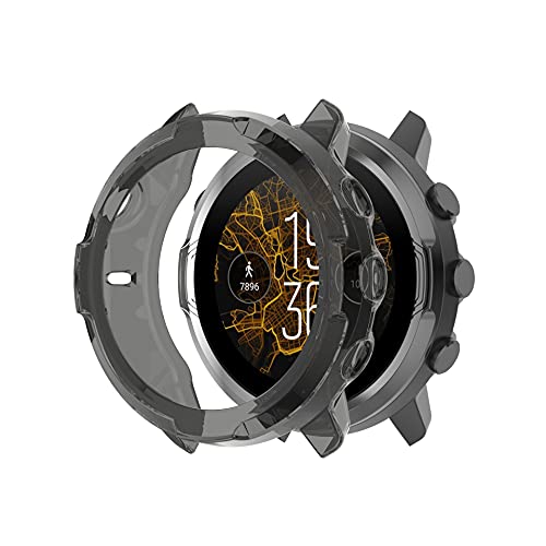 YHFZR Hülle für Suunto 7, Ultra Schlank Silicone Schutzhülle Abdeckung Case Cover für Suunto 7, Schwarz von YHFZR