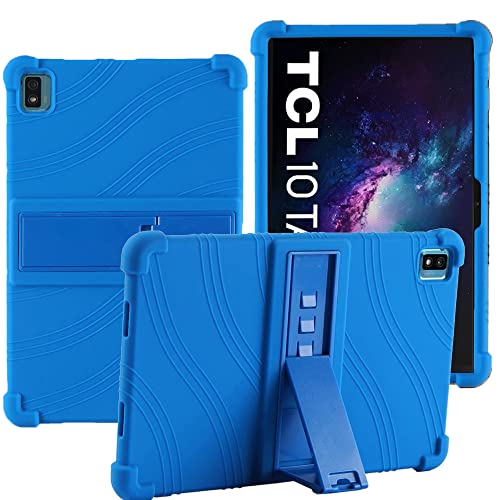 YHFZR Hülle für TCL 10 Tab Max 4G(10.36"), Leicht Silikon Weich Kindgerechte Hülle mit Standfunktion für TCL 10 Tab Max 4G(10.36"), Blau von YHFZR