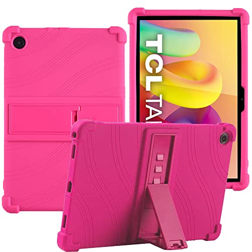 YHFZR Hülle für TCL Tab 10L 10,1 Zoll, Leicht Silikon Weich Kindgerechte Hülle mit Standfunktion für TCL Tab 10L 10,1 Zoll, Rosa von YHFZR