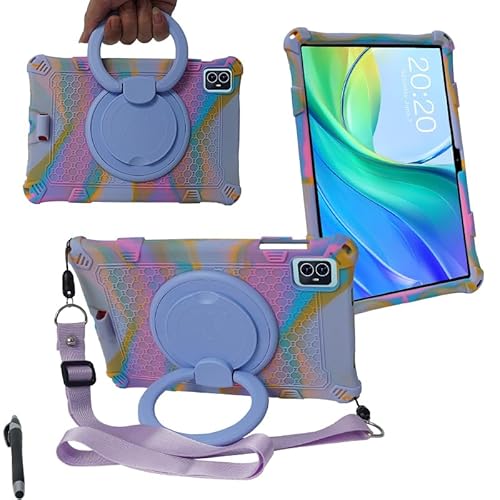 YHFZR Hülle für Teclast M50/M50HD/M50 Pro, Stoßfest Leicht Case 360 Drehgriff und Ständer Kinder Hülle für Teclast M50/M50HD/M50 Pro 10,1 Zoll, Bunt-A von YHFZR