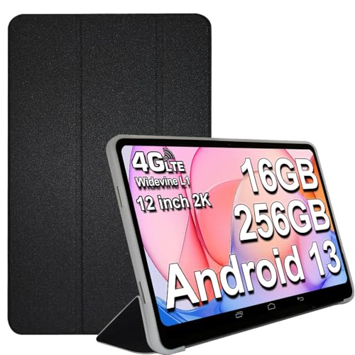 YHFZR Hülle für Teclast T60, Ultra Schlank Schutzhülle Etui mit Standfunktion Smart Case Cover für Teclast T60 Tablet 12 Zoll, Schwarz von YHFZR