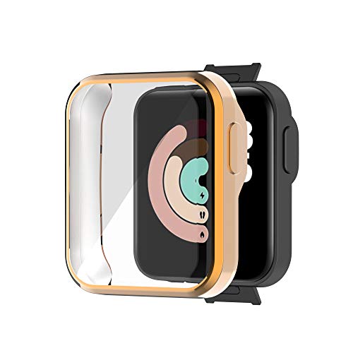 YHFZR Hülle für Xiaomi Mi Watch Lite, Ultra Schlank Silicone Schutzhülle Abdeckung Case Cover für Xiaomi Mi Watch Lite, Roségold von YHFZR