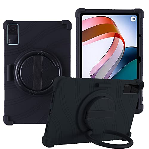 YHFZR Hülle für Xiaomi Redmi Pad 10,61 Zoll, Stoßfest Leicht Case 360 Drehgriff und Ständer Kinder Hülle für Xiaomi Redmi Pad 10,61 Zoll, Schwarz von YHFZR