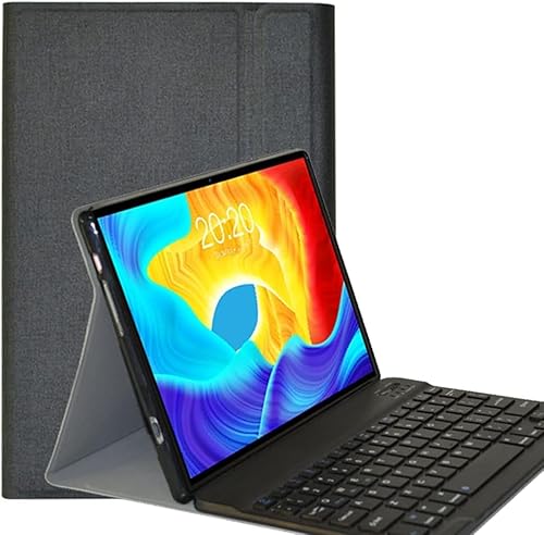 YHFZR Tastatur Hülle for ALLDOCUBE iPlay 50, (QWERTY Layout), Ultradünn Flip Entfernbar Drahtloser Keyboardständer Ledertasche für ALLDOCUBE iPlay 50 10,36 Zoll, Schwarz von YHFZR