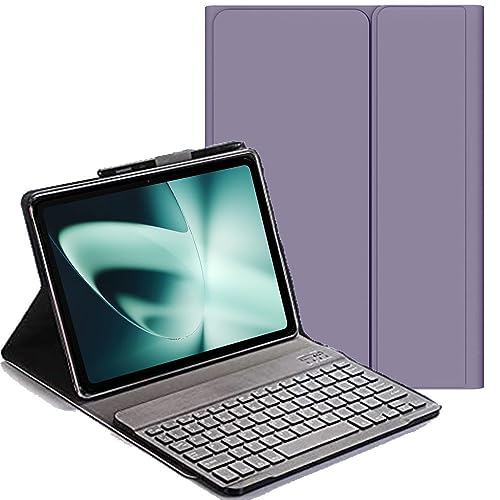 YHFZR Tastatur Hülle for OnePlus Pad 11,6 Zoll, QWERTY Layout Flip Entfernbar Drahtloser Keyboardständer Ledertasche für OnePlus Pad 11,6 Zoll, Violett von YHFZR