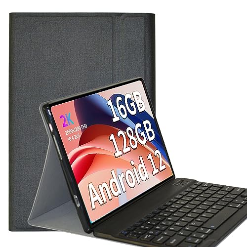 YHFZR Tastatur Hülle for Teclast T40S 10.4 Zoll, (QWERTY Layout), Ultradünn Flip Entfernbar Drahtloser Keyboardständer Ledertasche für Teclast T40S 10.4 Zoll, Schwarz von YHFZR