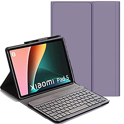 YHFZR Tastatur Hülle für Oppo Pad, [AZERTY] Ultradünn Flip Entfernbar Drahtloser Keyboardständer Ledertasche für Oppo Pad 11 Zoll 2022, Violett von YHFZR