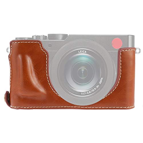 YHM AYH 1/4 Zoll Gewinde PU Leder Kamera Half Case Base for Leica DLUX TYP 109 (schwarz) (Color : Brown) von YHMCXL
