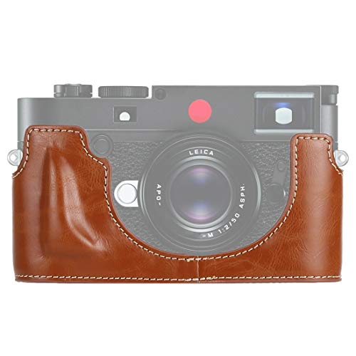 YHM AYH 1/4 Zoll Gewinde PU Leder Kamera Half Case Base for Leica M10 (schwarz) (Color : Brown) von YHMCXL