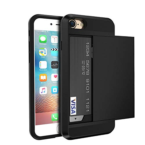YHWW Displayschutz Für iPhone 5S 5 SE iPhone X XR XS Max 6 6S Hüllen Rüstungshülle Für iPhone X 7 6 6S Plus Kartenhalter Herren Handyzubehör, Schwarz, Für iPhone 7 YHWW Displayschutz Für iPhone 5S 5 SE iPhone X XR XS Max 6 6S Hüllen Rüstungshülle Für iPhone X 7 6 6S Plus Kartenhalter Herren Handyzubehör, Schwarz, Für iPhone 7 von YHWW