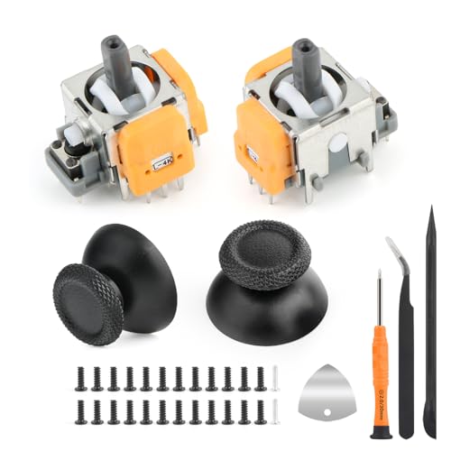 YHX-OU 2Pcs Hall Effekt Sticks Kontroller Kompatibel mit Play Station 5 PS5 Controller Sticks Kommt mit 2 Stück Daumenkappe Thumbstick Reparatur Kit, 3D Analog Sensor Joystick für PS5 mit Werkzeugse YHX-OU 2Pcs Hall Effekt Sticks Kontroller Kompatibel mit Play Station 5 PS5 Controller Sticks Kommt mit 2 Stück Daumenkappe Thumbstick Reparatur Kit, 3D Analog Sensor Joystick für PS5 mit Werkzeugse von YHX-OU