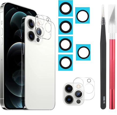 YHX-OU 6.1'' 2 Stück Kamera Linse Glas Ersatz für iPhone 12 Pro Kameraglas hinten + 2 Stück für iPhone 12 Pro Kamera Schutzfolie Linse Kameraschutz + Pinzette YHX-OU 6.1'' 2 Stück Kamera Linse Glas Ersatz für iPhone 12 Pro Kameraglas hinten + 2 Stück für iPhone 12 Pro Kamera Schutzfolie Linse Kameraschutz + Pinzette von YHX-OU
