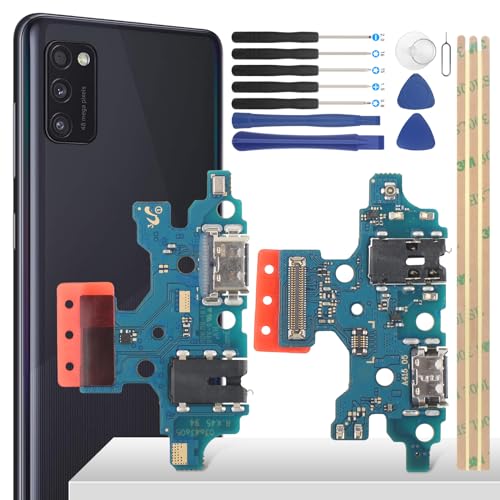 YHX-OU 6.1'' Ladebuchse Für Samsung Galaxy A41 SM-A415F, SM-A415F/DS Dock Connector Port Charger LadePort Mikrofon Audio Jack Flex Kabel + Installationswerkzeug von YHX-OU