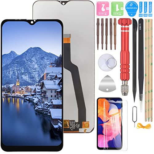 YHX-OU 6.2" Schwarz Display Für Samsung Galaxy A10 2019 SM-A105F A105FN A105M A105G LCD Display Touchscreen Ersatz Bildschirm mit Werkzeug+ 1 Stück A10 Schutzfolie von YHX-OU