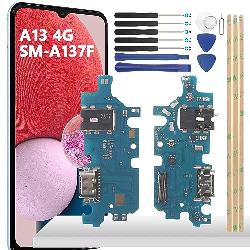 YHX-OU 6.4'' Ladebuchse Für Samsung Galaxy A13 SM-A137F Dock Connector Port Charger LadePort Mikrofon Audio Jack Flex Kabel + Installationswerkzeug von YHX-OU