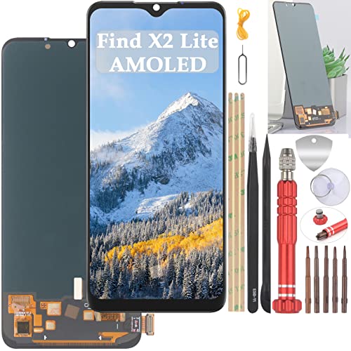 YHX-OU 6.4'' Schwarz AMOLED LCD Display für Oppo Find X2 Lite CPH2005 LCD Display Touchscreen Bildschirm Glas Assembly Ersatz mit Werkzeug YHX-OU 6.4'' Schwarz AMOLED LCD Display für Oppo Find X2 Lite CPH2005 LCD Display Touchscreen Bildschirm Glas Assembly Ersatz mit Werkzeug von YHX-OU