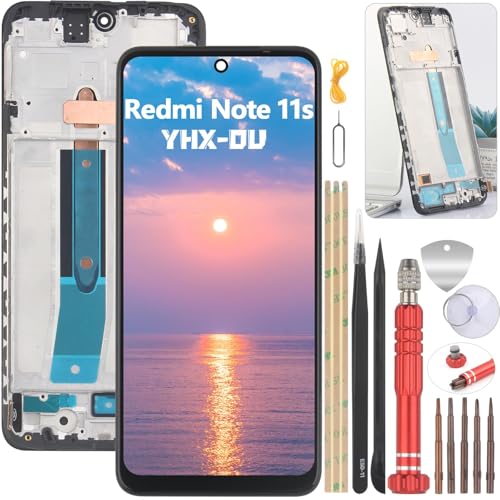 YHX-OU 6.43" Schwarz+Rahmen Display Für Xiaomi Redmi Note 11S 2201117SG 2201117SI 2201117SY 2201117SL LCD Display Touchscreen Ersatz Bildschirm Glas Assembly mit Werkzeug YHX-OU 6.43" Schwarz+Rahmen Display Für Xiaomi Redmi Note 11S 2201117SG 2201117SI 2201117SY 2201117SL LCD Display Touchscreen Ersatz Bildschirm Glas Assembly mit Werkzeug von YHX-OU