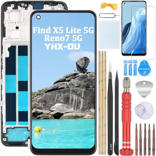 YHX-OU 6.43" Schwarz+Rahmen TFT Display Für Oppo Find X5 Lite 5G Reno 7 5G CPH2371 LCD Display Touchscreen Ersatz Bildschirm LCD Glas Assembly Digitizer + 1 Stück Schutzfolie + Werkzeuge YHX-OU 6.43" Schwarz+Rahmen TFT Display Für Oppo Find X5 Lite 5G Reno 7 5G CPH2371 LCD Display Touchscreen Ersatz Bildschirm LCD Glas Assembly Digitizer + 1 Stück Schutzfolie + Werkzeuge von YHX-OU