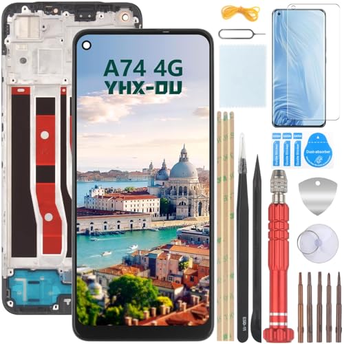 YHX-OU 6.43'' Schwarz + Rahmen TFT Display Für Oppo A74 4G CHP2219 LCD Display Touchscreen Ersatz Bildschirm mit Werkzeug + 1 Stück Schutzfolie YHX-OU 6.43'' Schwarz + Rahmen TFT Display Für Oppo A74 4G CHP2219 LCD Display Touchscreen Ersatz Bildschirm mit Werkzeug + 1 Stück Schutzfolie von YHX-OU