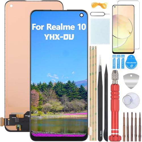 YHX-OU 6.43'' Schwarz TFT Display Für Realme 10 RMX3630 LCD Display Touchscreen Ersatz Bildschirm + Werkzeug + 1 Stück Schutzfolie von YHX-OU