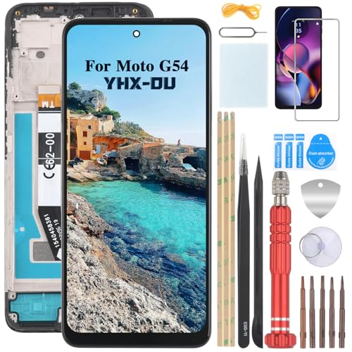 YHX-OU 6.5'' Incell Display mit Rahmen Für Motorola Moto G54 XT2343 LCD Display Touchscreen Bildschirm Digitizer Assembly Glas mit Werkzeug +1 Stück Schutzfolie YHX-OU 6.5'' Incell Display mit Rahmen Für Motorola Moto G54 XT2343 LCD Display Touchscreen Bildschirm Digitizer Assembly Glas mit Werkzeug +1 Stück Schutzfolie von YHX-OU