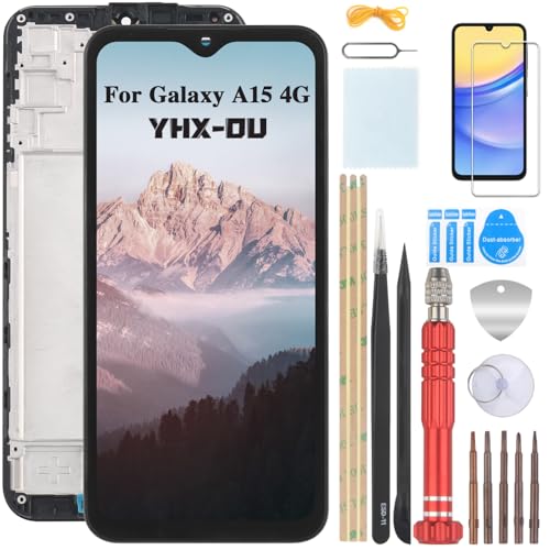 YHX-OU 6.5'' Incell Display mit Rahmen Für Samsung Galaxy A15 SM-A155F SM-A155P SM-A155R LCD Display Touchscreen Bildschirm Digitizer Assembly Glas mit Werkzeug+ 1 Stück Schutzfolie YHX-OU 6.5'' Incell Display mit Rahmen Für Samsung Galaxy A15 SM-A155F SM-A155P SM-A155R LCD Display Touchscreen Bildschirm Digitizer Assembly Glas mit Werkzeug+ 1 Stück Schutzfolie von YHX-OU