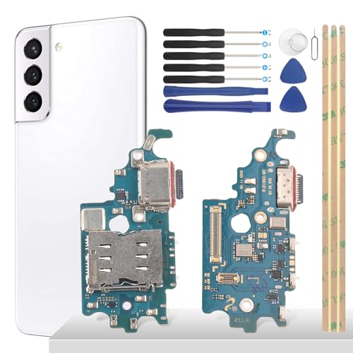 YHX-OU Ladebuchse Für Samsung Galaxy S21 5G ​SM-G991B Dock Connector Port für Samsung Galaxy S21 5G Charger LadePort Mikrofon Audio Jack Flex Kabel + Installationswerkzeug von YHX-OU