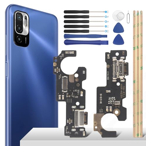 YHX-OU 6.5'' Ladebuchse für Xiaomi Redmi Note 10 5G M2103K19G M2103K19C Dock Connector Port Charger LadePort Mikrofon Audio Jack Flex Kabel + Installationswerkzeug von YHX-OU