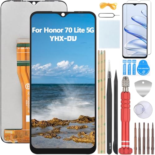 YHX-OU 6.5" Schwarz Display Für Honor 70 Lite 5G Honor 70 Lite RBN-NX1 LCD Display Touchscreen Ersatz Bildschirm Glas Assembly mit Werkzeug+ 1 Stück Schutzfolie YHX-OU 6.5" Schwarz Display Für Honor 70 Lite 5G Honor 70 Lite RBN-NX1 LCD Display Touchscreen Ersatz Bildschirm Glas Assembly mit Werkzeug+ 1 Stück Schutzfolie von YHX-OU