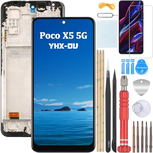 YHX-OU 6.5'' Schwarz Display LCD mit Rahmen Für Xiaomi Poco X5 5G 22111317PG, 22111317PI LCD Display Touchscreen Ersatz Bildschirm Glas Assembly mit Werkzeug + 1 Stück Schutzfolie YHX-OU 6.5'' Schwarz Display LCD mit Rahmen Für Xiaomi Poco X5 5G 22111317PG, 22111317PI LCD Display Touchscreen Ersatz Bildschirm Glas Assembly mit Werkzeug + 1 Stück Schutzfolie von YHX-OU
