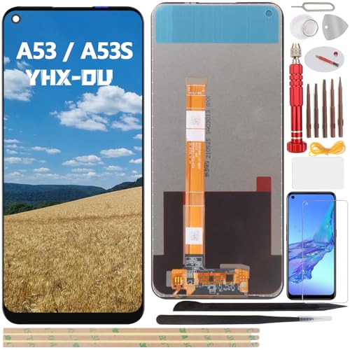 YHX-OU 6.5" Schwarz Display für Oppo A53 Oppo A53s LCD Display Touchscreen Ersatz Bildschirm mit Werkzeug+ 1 Stück Schutzfolie von YHX-OU