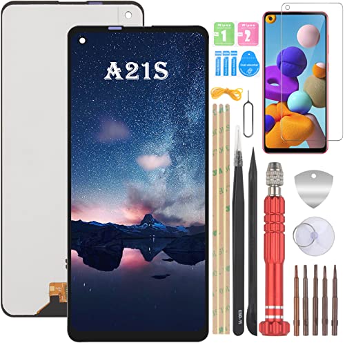 YHX-OU 6.5" Schwarz Display für Samsung Galaxy A21S SM-A217F LCD Display Touchscreen Ersatz Bildschirm Glas Assembly mit Werkzeug+ 1 Stück Schutzfolie von YHX-OU