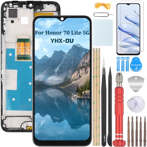 YHX-OU 6.5'' TFT Display Schwarz mit Rahmen Für Honor 70 Lite 70 Lite 5G RBN-NX1 LCD Display Touchscreen Bildschirm Digitizer Assembly Glas mit Werkzeug+ 1 Stück Schutzfolie YHX-OU 6.5'' TFT Display Schwarz mit Rahmen Für Honor 70 Lite 70 Lite 5G RBN-NX1 LCD Display Touchscreen Bildschirm Digitizer Assembly Glas mit Werkzeug+ 1 Stück Schutzfolie von YHX-OU
