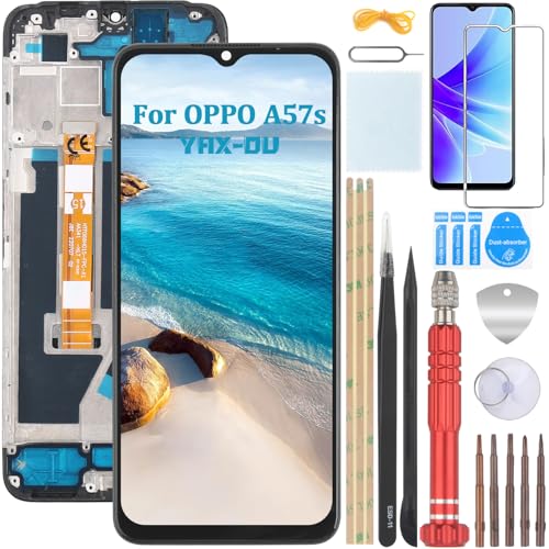 YHX-OU 6.56'' Schwarz+Rahmen Display Für Oppo A57s CPH2385 LCD Display Touchscreen Bildschirm Digitizer Assembly Glas mit Werkzeug+ 1 Stück Schutzfolie YHX-OU 6.56'' Schwarz+Rahmen Display Für Oppo A57s CPH2385 LCD Display Touchscreen Bildschirm Digitizer Assembly Glas mit Werkzeug+ 1 Stück Schutzfolie von YHX-OU