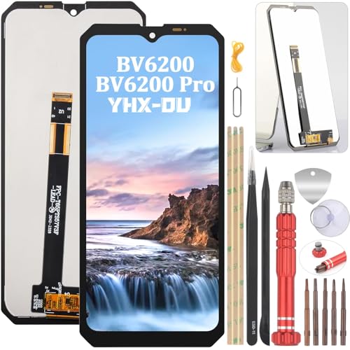 YHX-OU 6.56'' Schwarz Display Für Blackview BV6200 Pro BV6200 LCD Display Touchscreen Ersatz Bildschirm Glas Assembly mit Werkzeug von YHX-OU