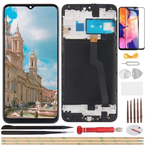 YHX-OU 6.6" Schwarz + Rahmen Display für Samsung Galaxy A10 A105F A105FN LCD Display Touchscreen Ersatz Bildschirm Glas Assembly mit Werkzeug + 1 Stück Schutzfolie YHX-OU 6.6" Schwarz + Rahmen Display für Samsung Galaxy A10 A105F A105FN LCD Display Touchscreen Ersatz Bildschirm Glas Assembly mit Werkzeug + 1 Stück Schutzfolie von YHX-OU