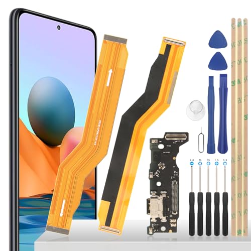 YHX-OU 6.67'' Ladebuchse Für Xiaomi Redmi Note 10 Pro M2101K6G M2101K6R ​Dock Connector Port Charger LadePort Mikrofon Audio Jack Flex Kabel+ Ladebuchse Ersatz Flexibles Kabel + Werkzeug von YHX-OU