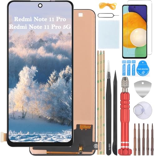 YHX-OU 6.67'' Schwarz Incell Display Für Xiaomi Redmi Note 11 Pro Redmi Note 11 Pro 5G ​LCD Display Touchscreen Ersatz Bildschirm Glas Assembly mit Werkzeug + 1 Stück Schutzfolie von YHX-OU